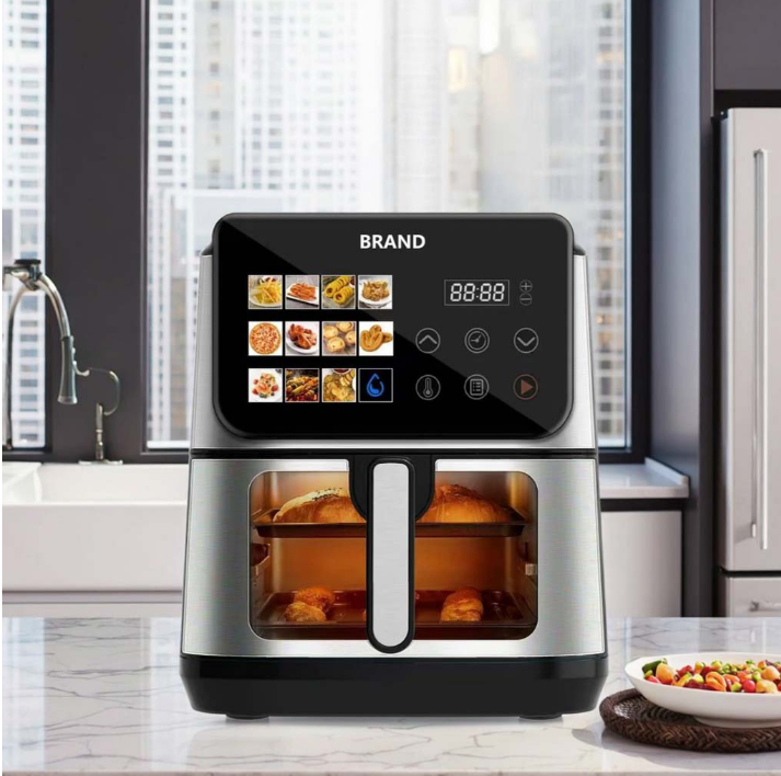 Smart Dual Basket Air Fryer with Digital Touch Display – 8L Capacity